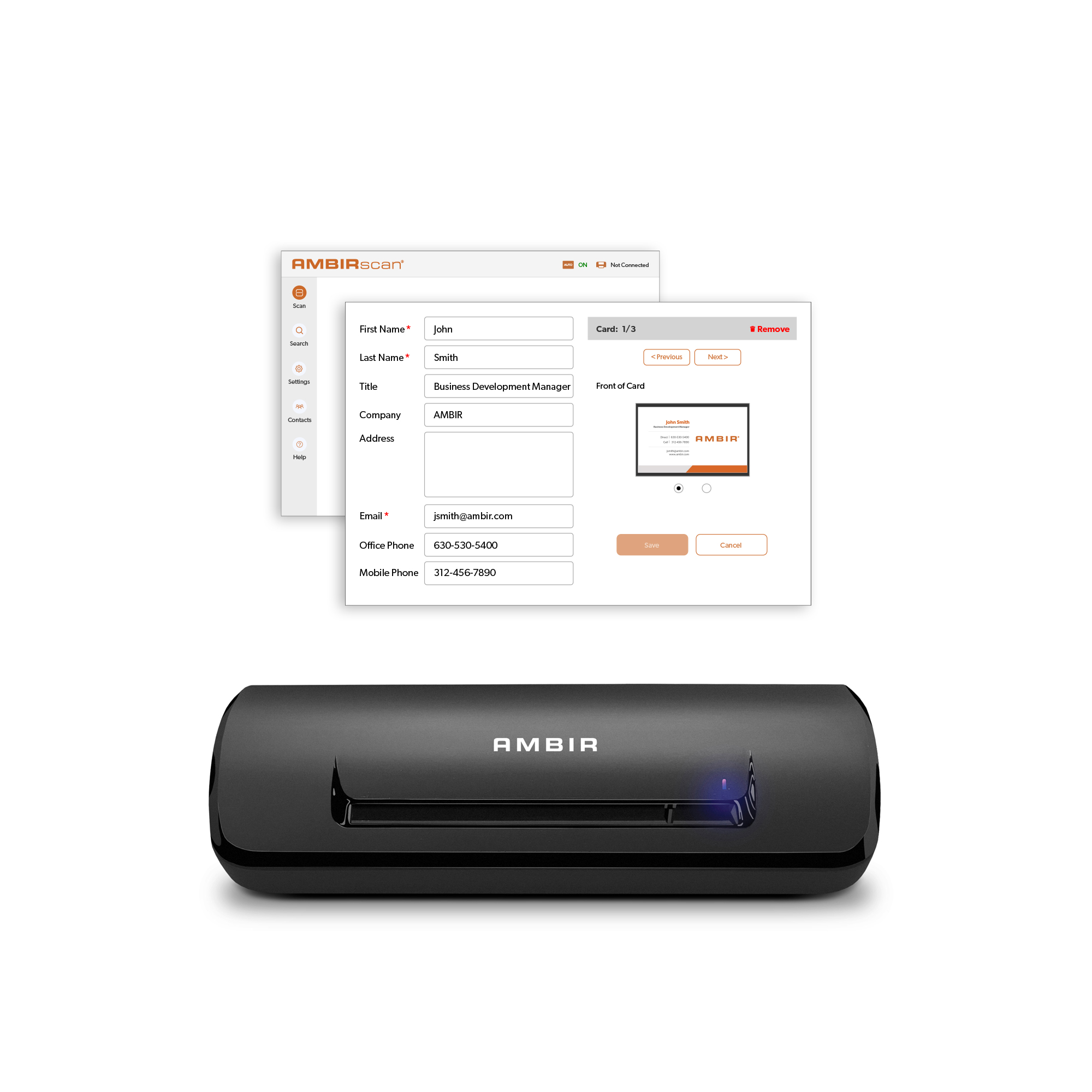 AMBIR Business Card Scanners