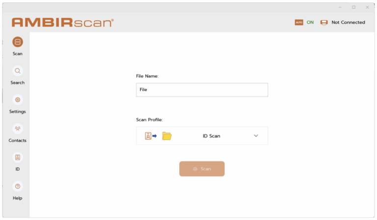 Ambirscan AmbirScan ID Setup - AMBIR Technology