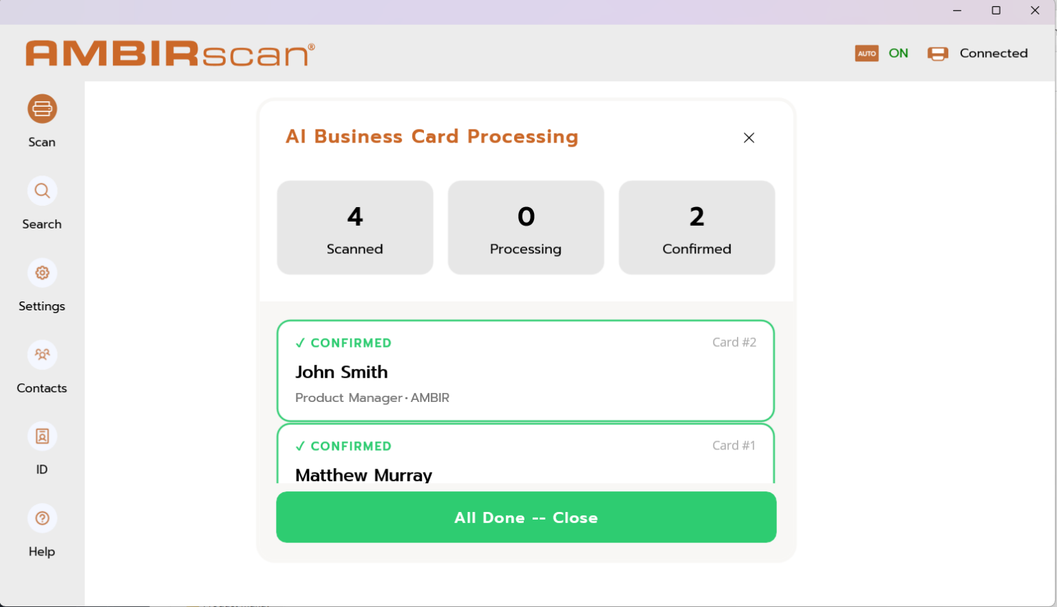 Ambirscan AMBIR announces the availability of new AmbirScan Business Card Scanner ...