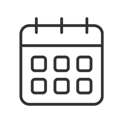 Simple calendar icon with squares